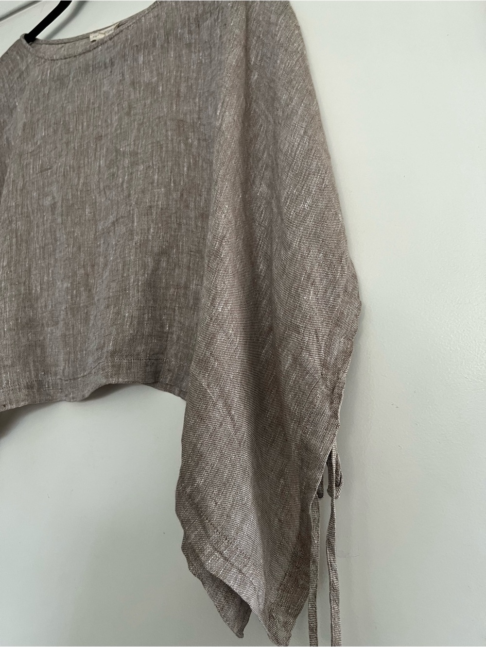 Eileen Fisher Relaxed Linen Boxy Top in Taupe - Picture 4 of 4